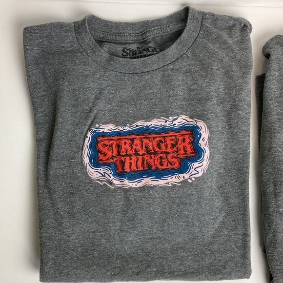 Stranger Things Netflix Gray Graphic Two T-Shirt Bundle in Unisex Medium Eleven - Picture 11 of 16